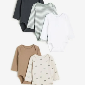 Pack de 5 bodies de manga larga